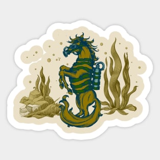 horse in the sea Sticker